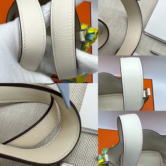 āSOLDāAuthentic Hermes Nata Swift PHW Lucky Daisy Micro Picotin 14 - Picture 9 of 17